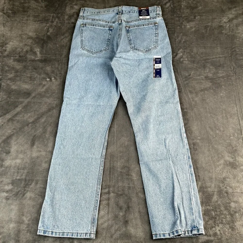 NWT George Men’s Regular Fit Straight Jeans Light Wash Size 31x30
